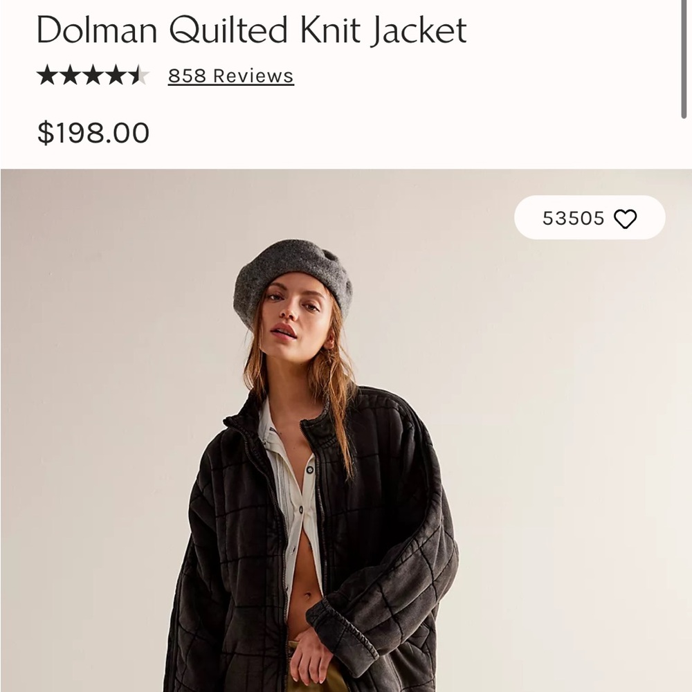 Dolman Quilted Knit Jacket